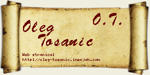 Oleg Tošanić vizit kartica